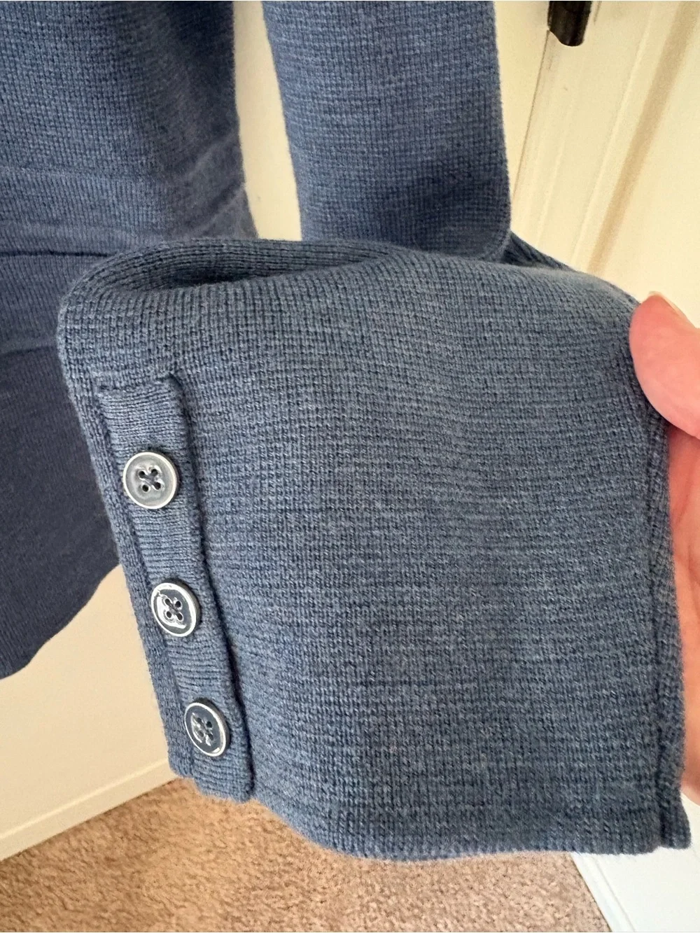 Talbots 100% Merino Wool Sweater Blazer Jacket. Size XL.
